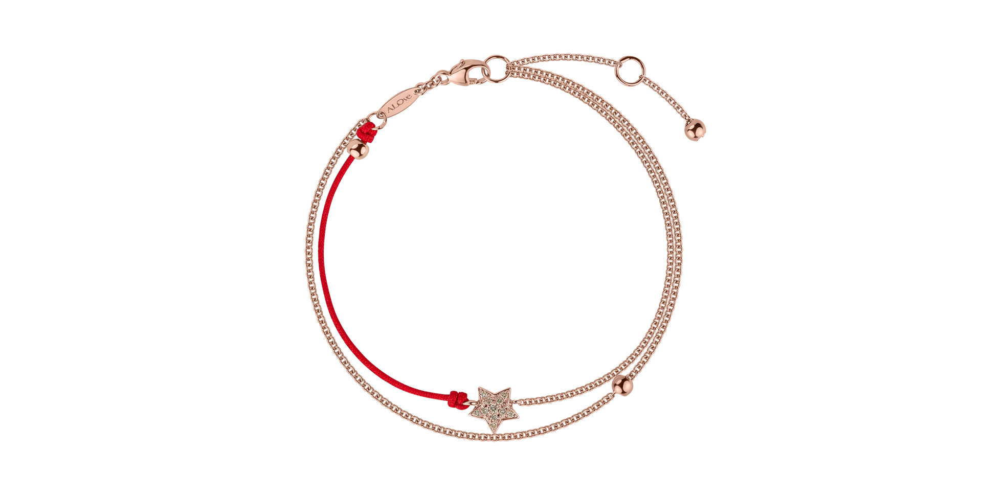 Diamantový náramok so šnúrkou Dream Message