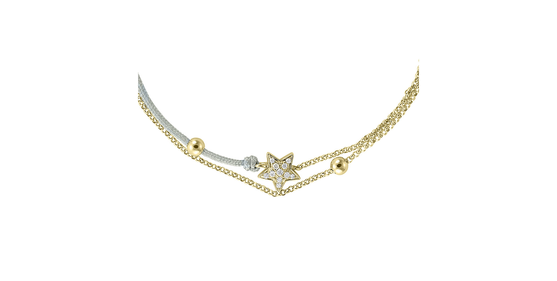 Diamantový náramok so šnúrkou Dream Message