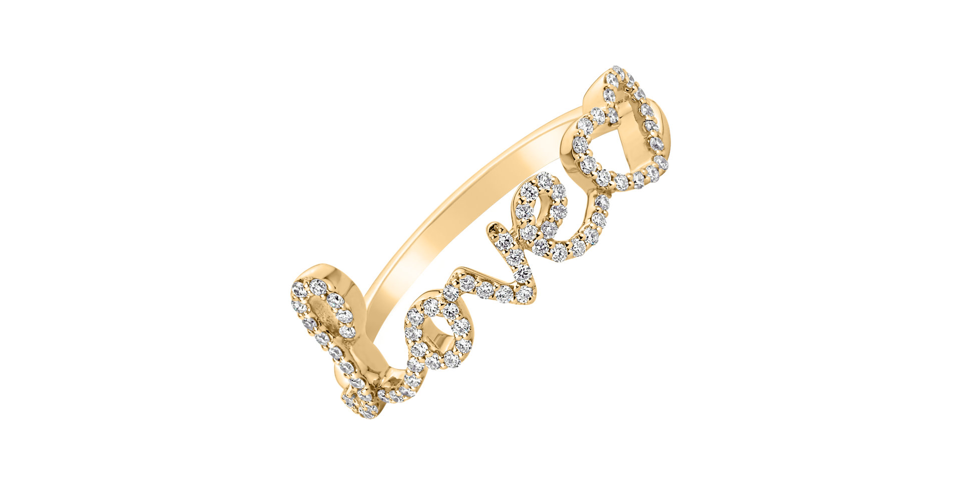 Prsteň s diamantmi Love