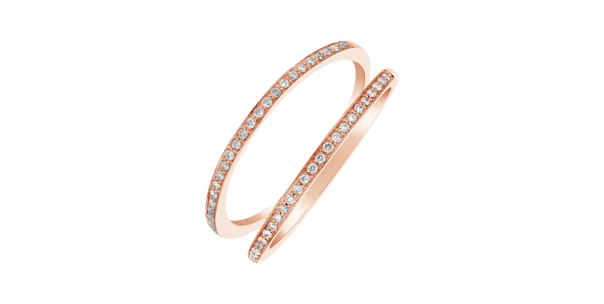 Prsteň s diamantmi Double Beauty