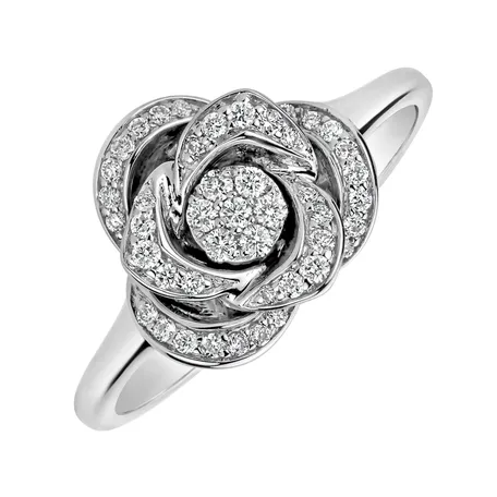 Prsteň s diamantmi Flower Joy