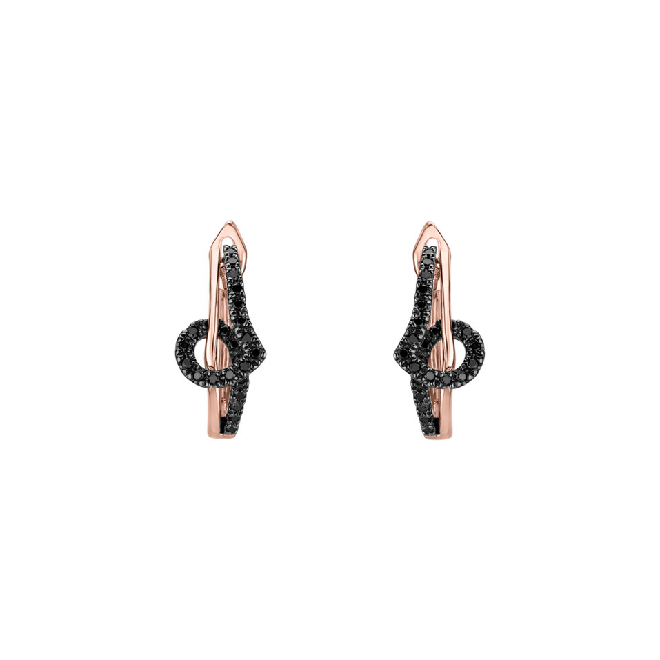 Náušnice s čiernymi diamantmi Shine Melody