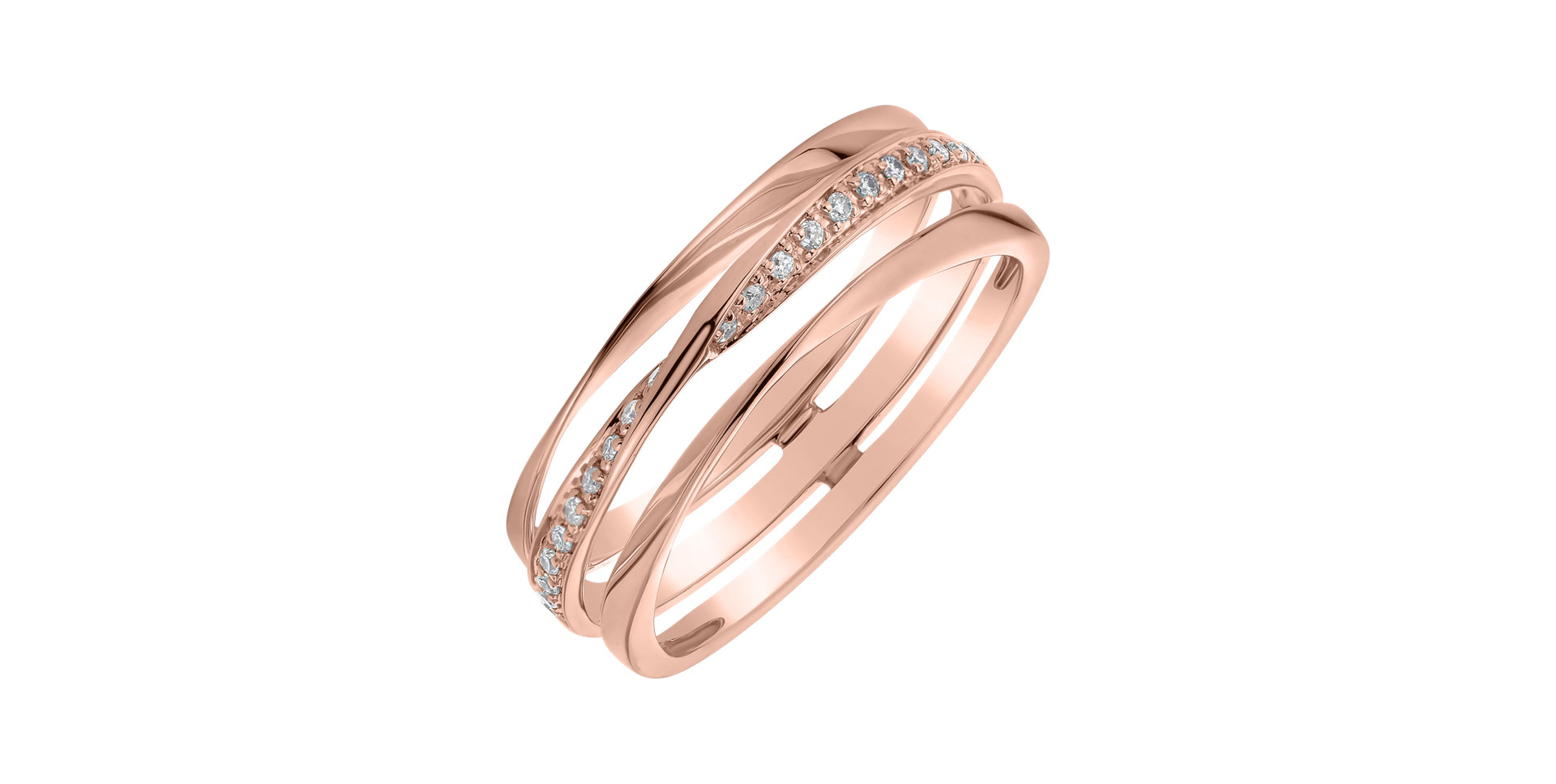 Prsteň s diamantmi Simply Elegance