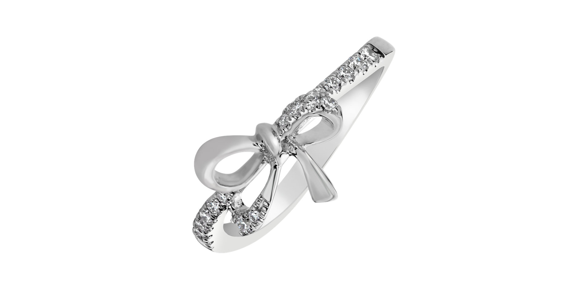 Prsteň s diamantmi Shiny Ribbon