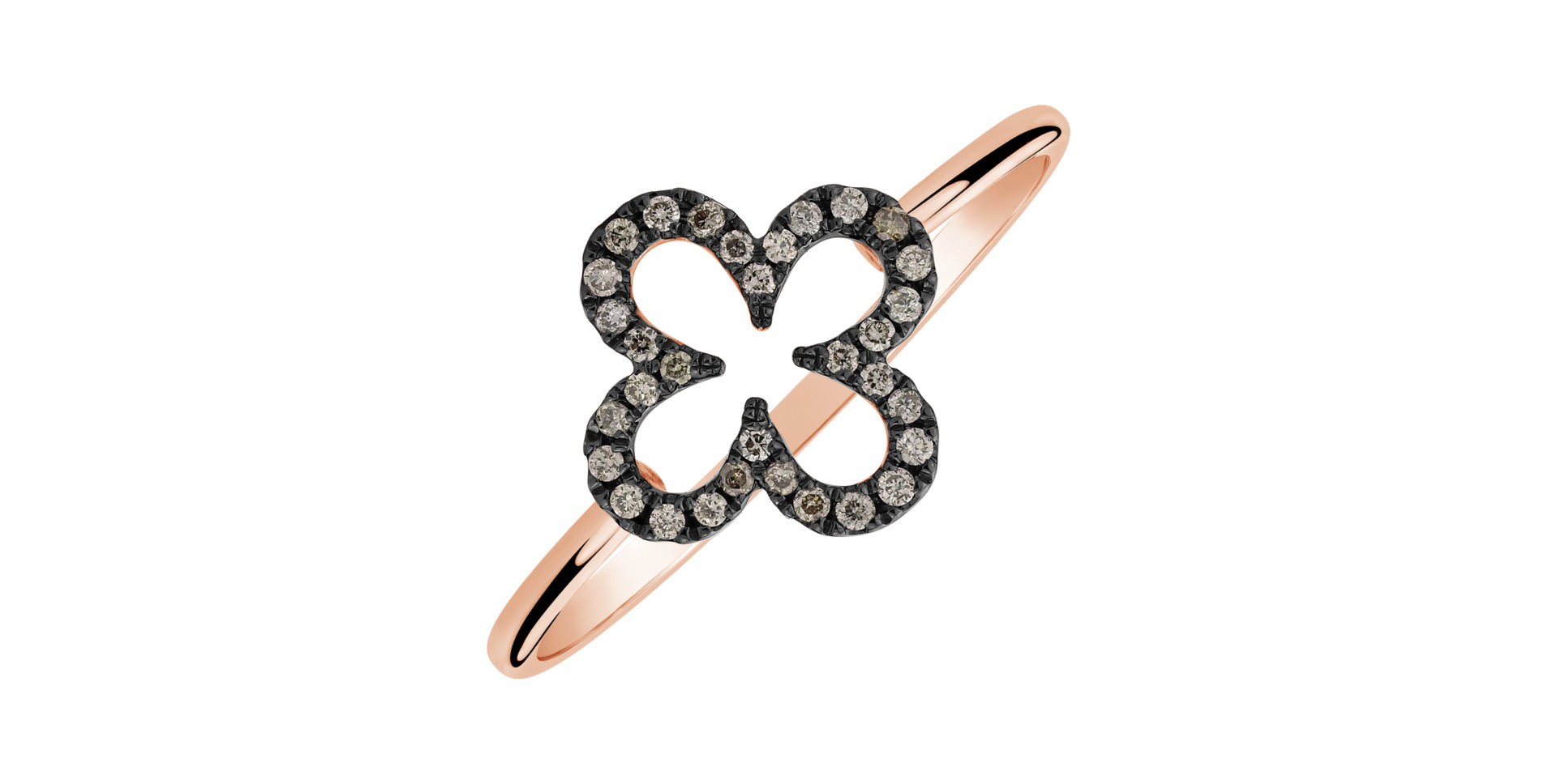 Prsteň s diamantmi Glittering Petals