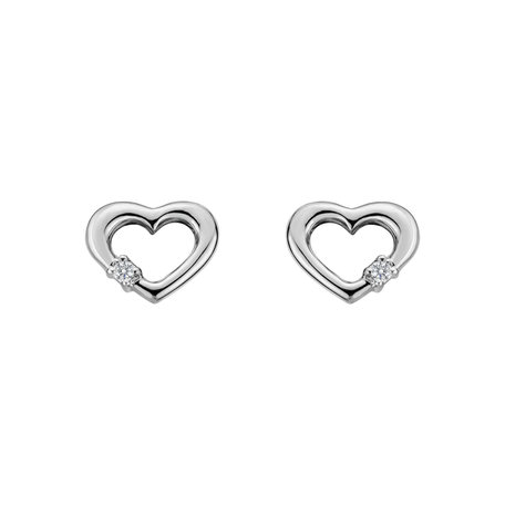 Náušnice s diamantom Simply Love