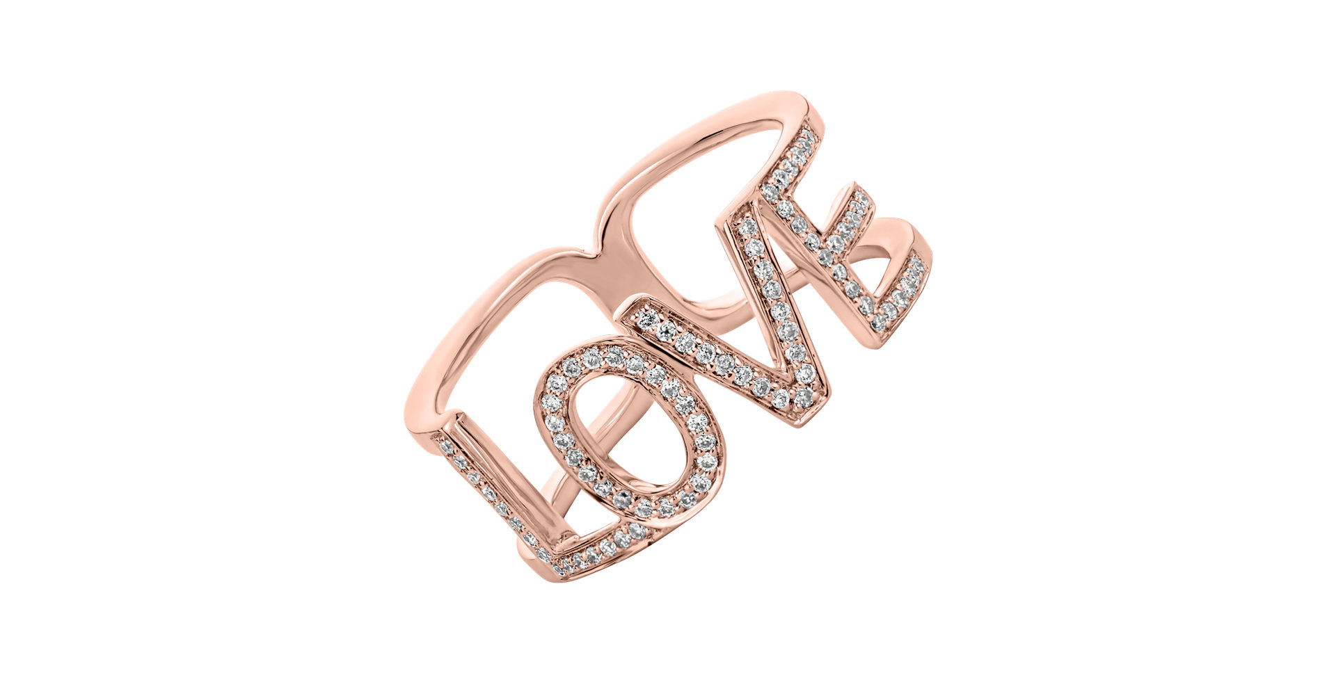 Prsteň s diamantmi Love