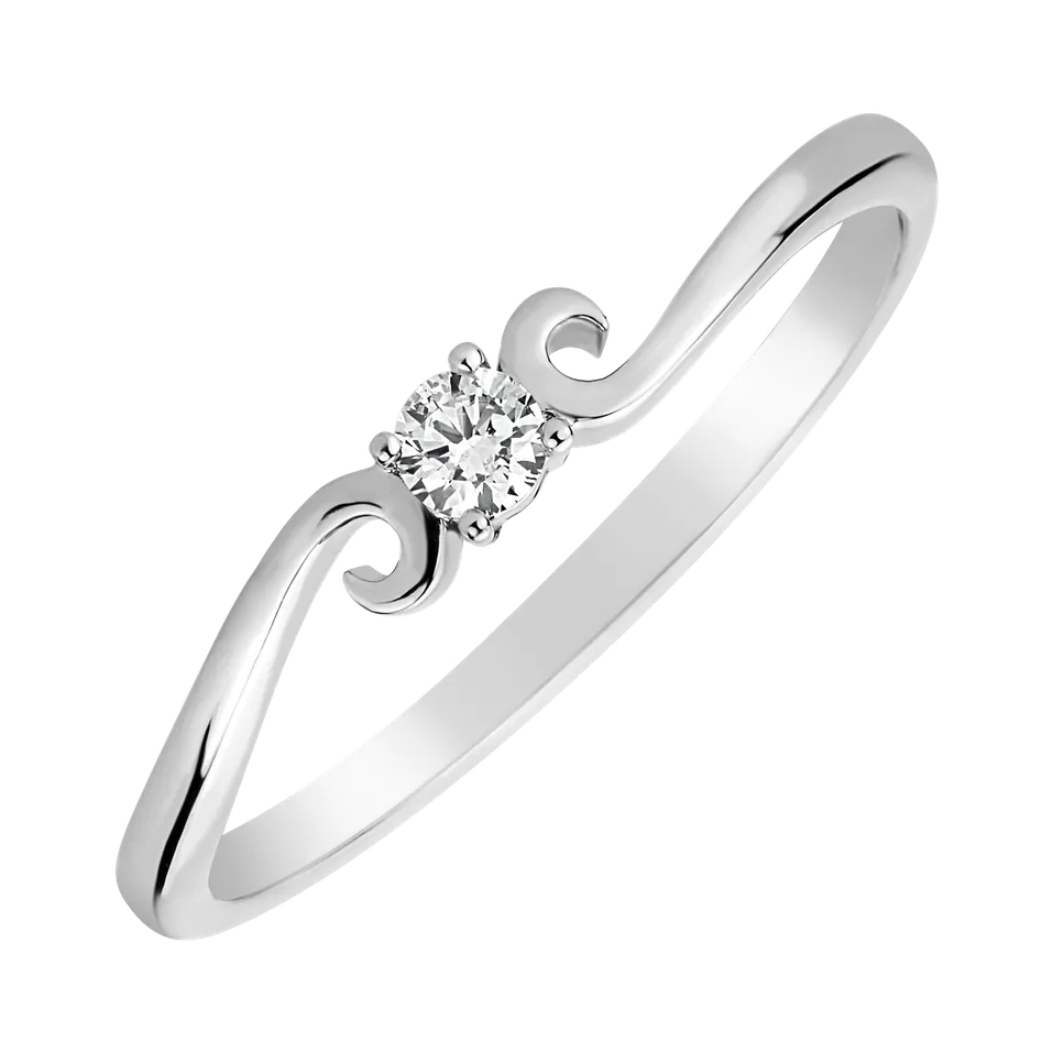 Prsteň s diamantom Baroque Love