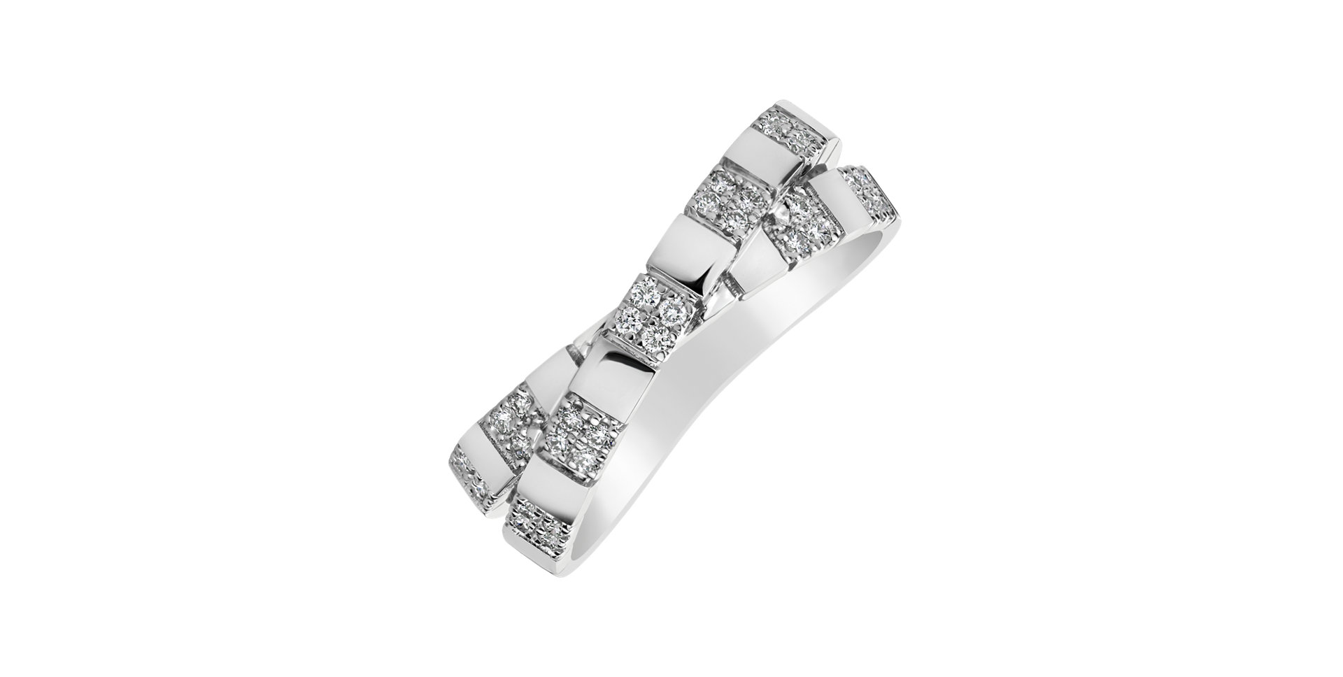 Prsteň s diamantmi Shining Cubes