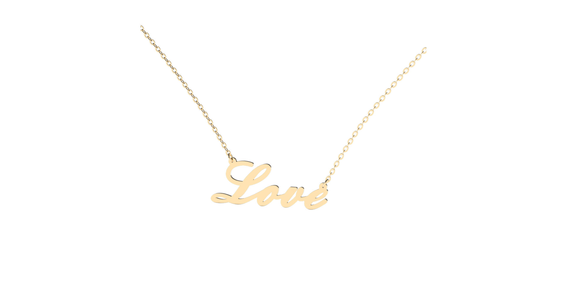 Náhrdelník s diamantom Love