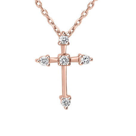 Náhrdelník s diamantmi Shiny Cross