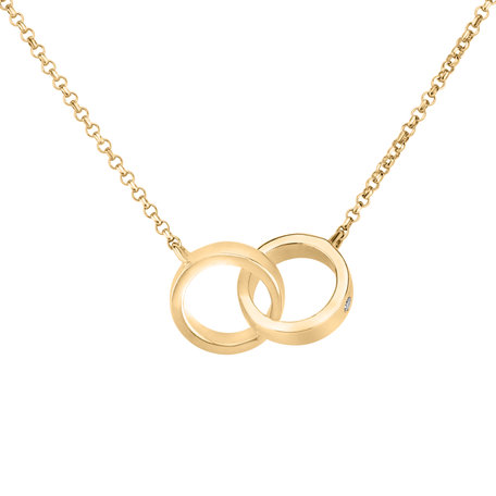 Náhrdelník s diamantom Eternal Circles