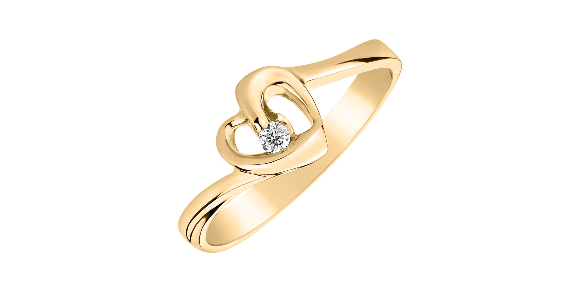 Prsteň s diamantom Love Message