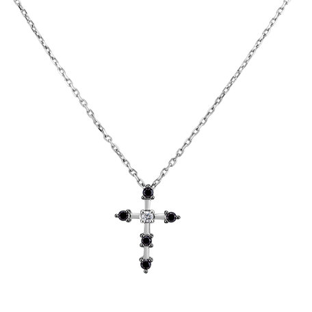 Náhrdelník s diamantmi Glittering Cross