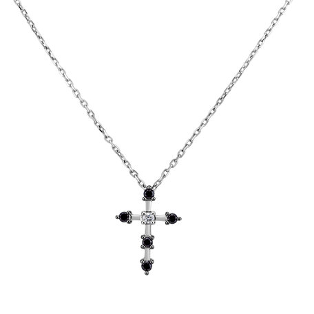 Náhrdelník s diamantmi Glittering Cross