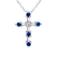 Náhrdelník s diamantom a zafírmi Sparkling Cross2
