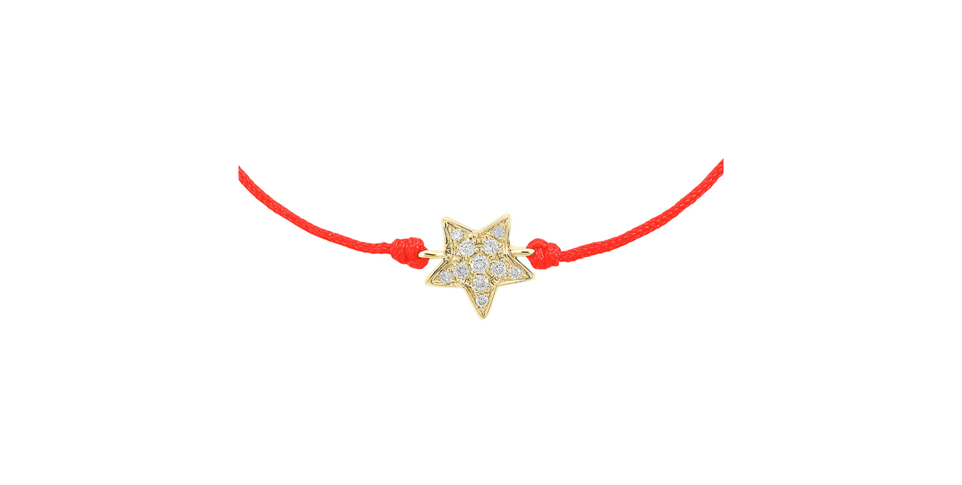 Diamantový náramok so šnúrkou Star Message