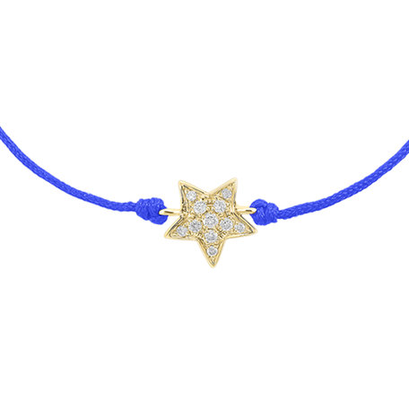 Diamantový náramok so šnúrkou Star Message