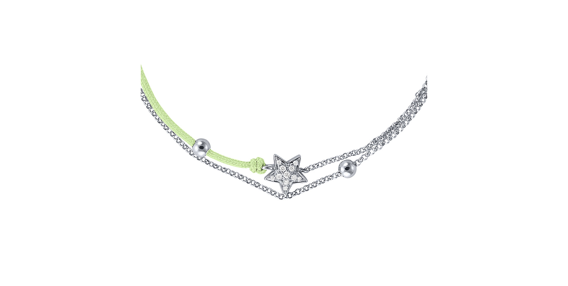 Diamantový náramok so šnúrkou Dream Message