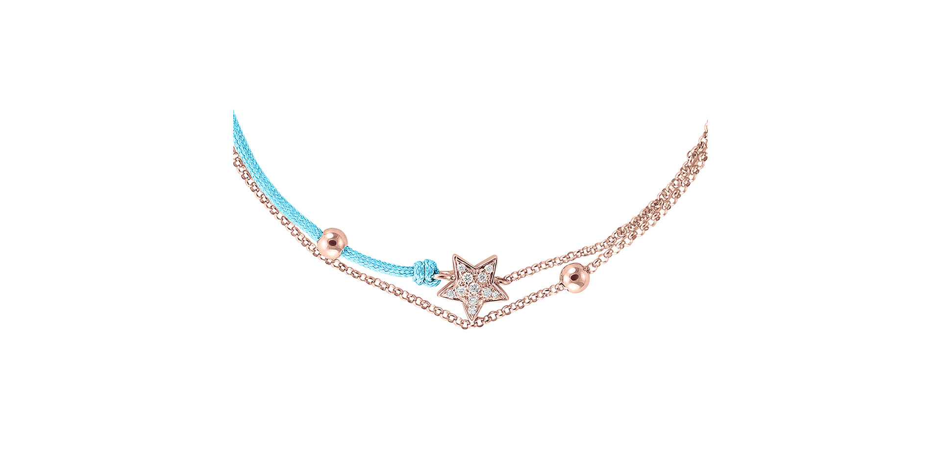 Diamantový náramok so šnúrkou Dream Message