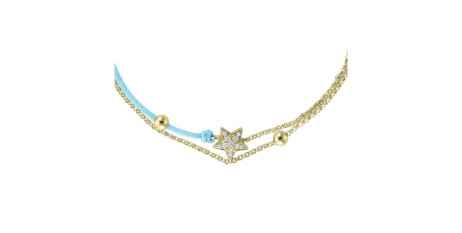 Diamantový náramok so šnúrkou Dream Message