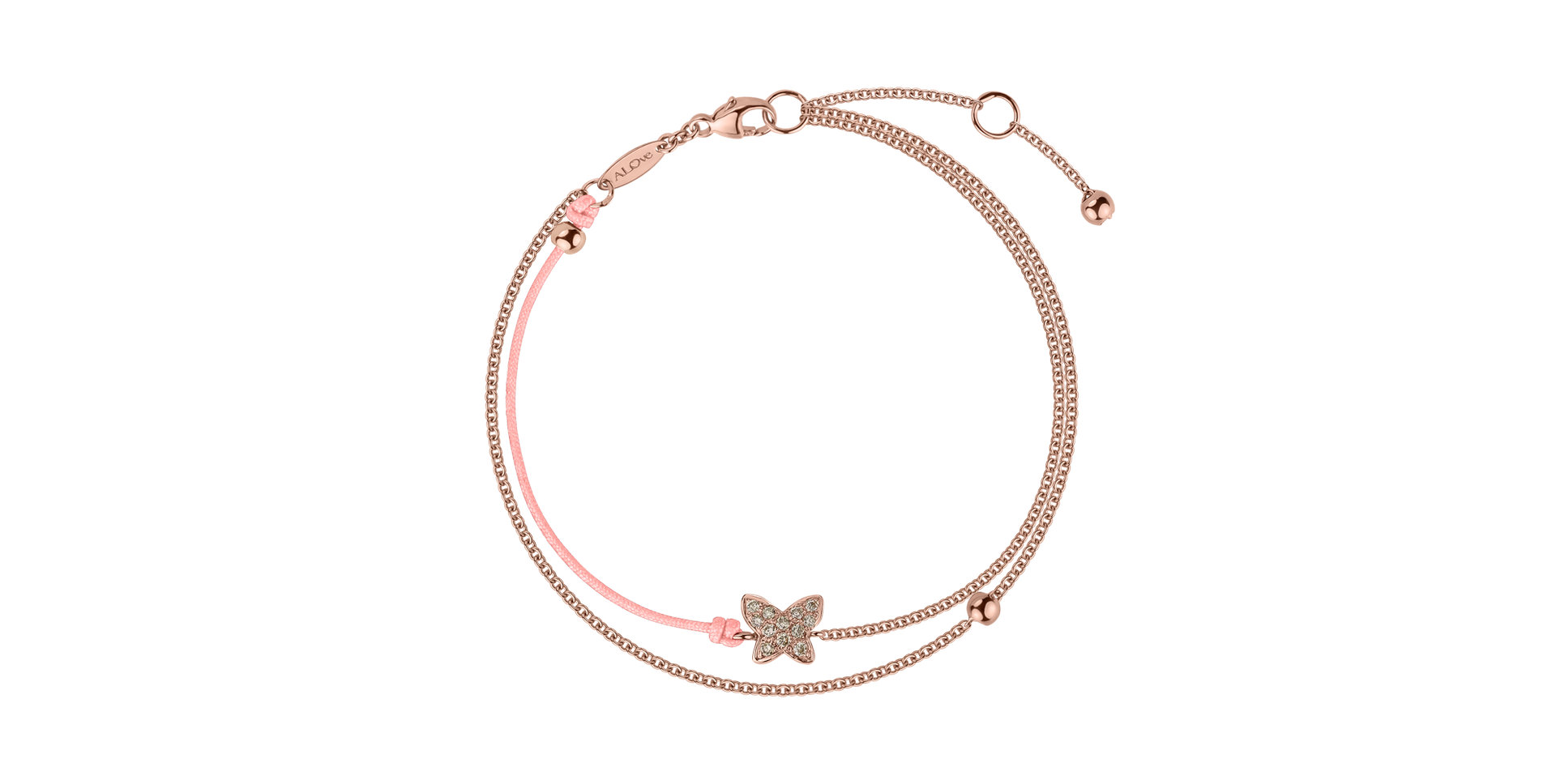 Diamantový náramok so šnúrkou Paradise Message