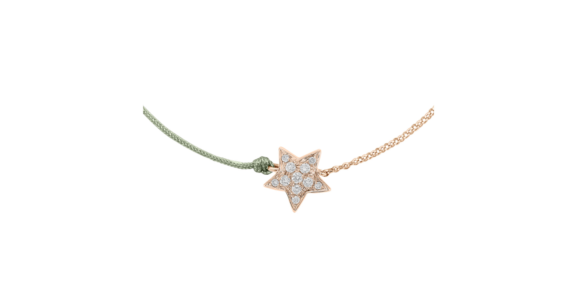 Diamantový náramok so šnúrkou Be a Star