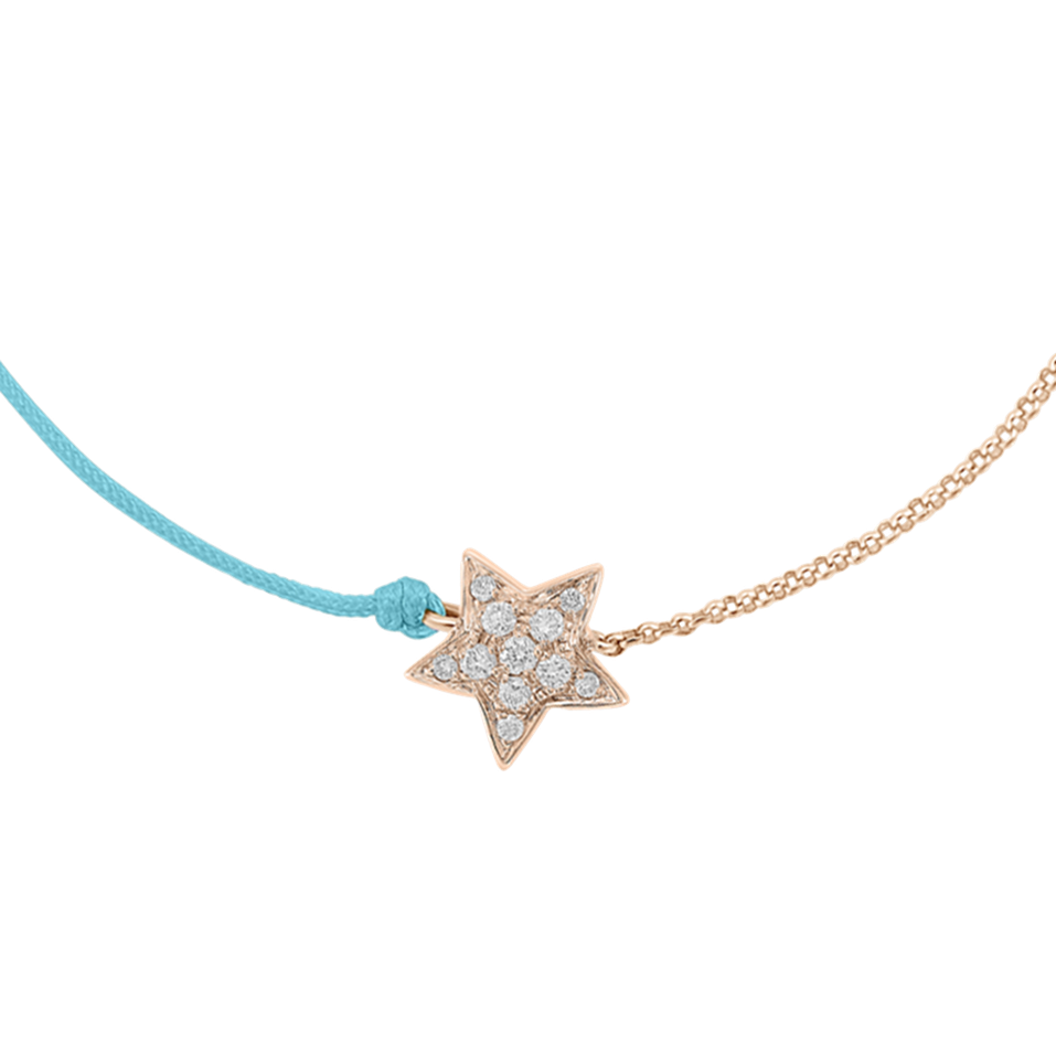 Briliantový náramok so šnúrkou Be a Star