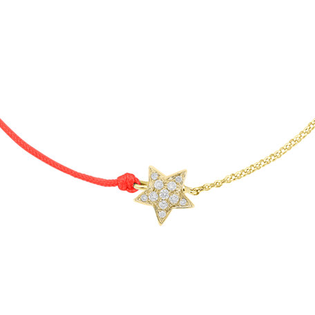 Diamantový náramok so šnúrkou Be a Star