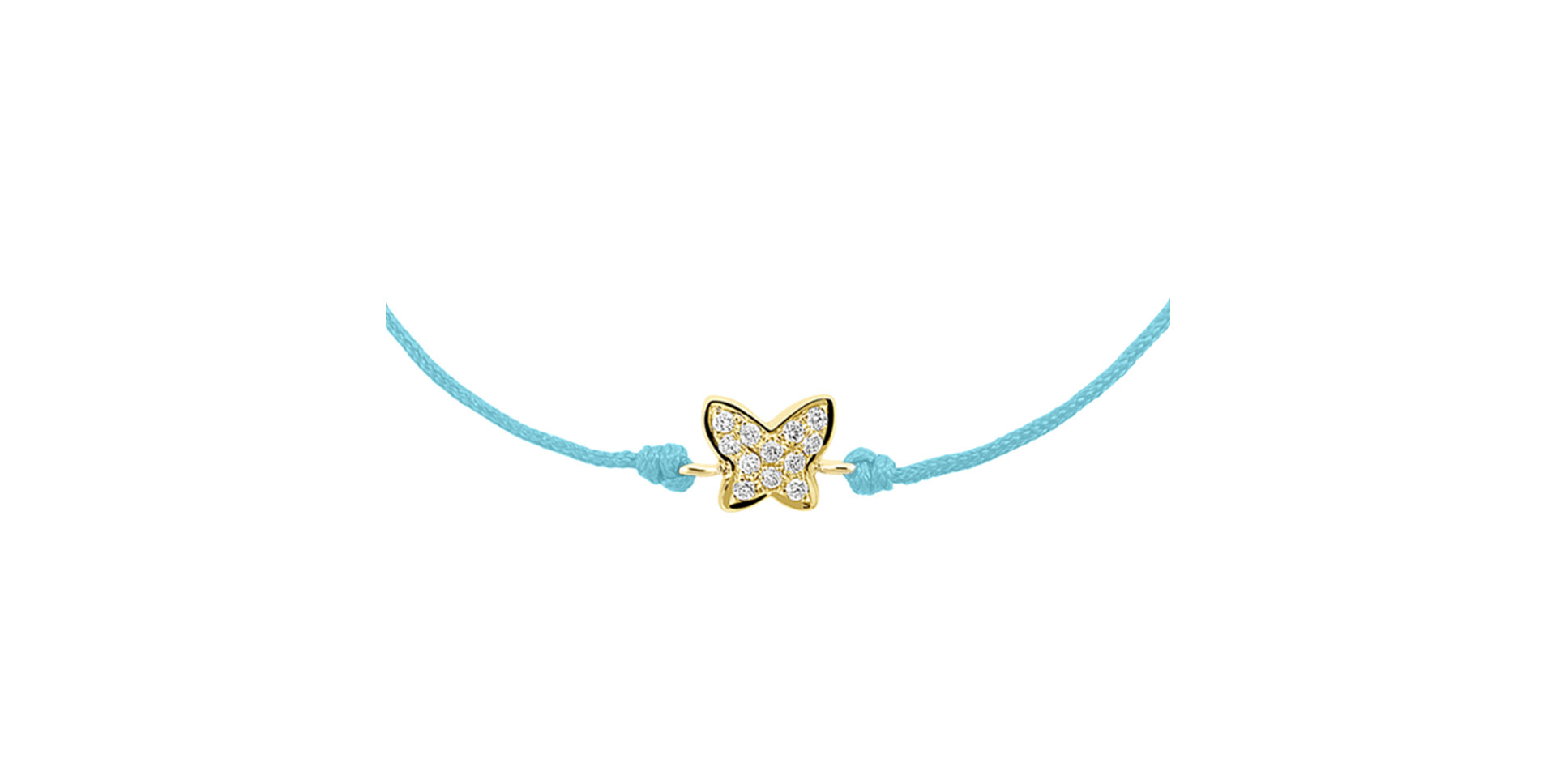 Briliantový náramok so šnúrkou Magic Butterfly