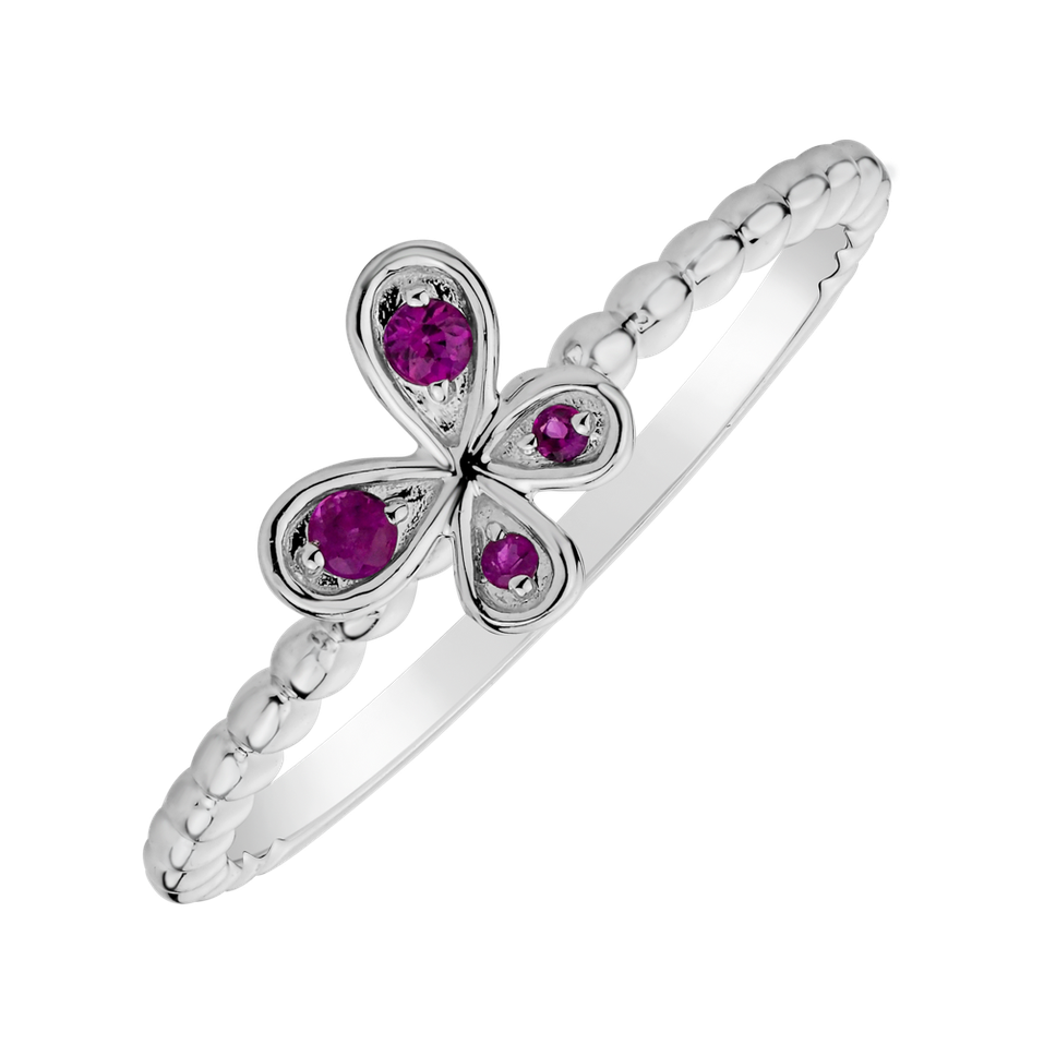 Prsteň s rubínmi Fairytale Butterfly