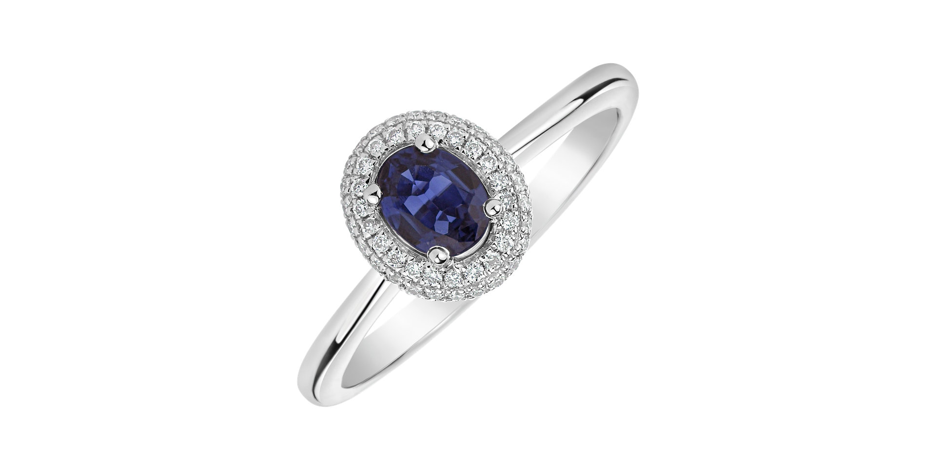 Prsteň s diamantmi a zafírom Princess