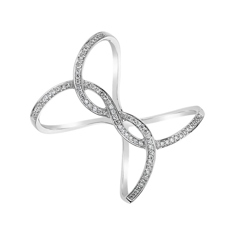 Prsteň s diamantmi Double Infinity