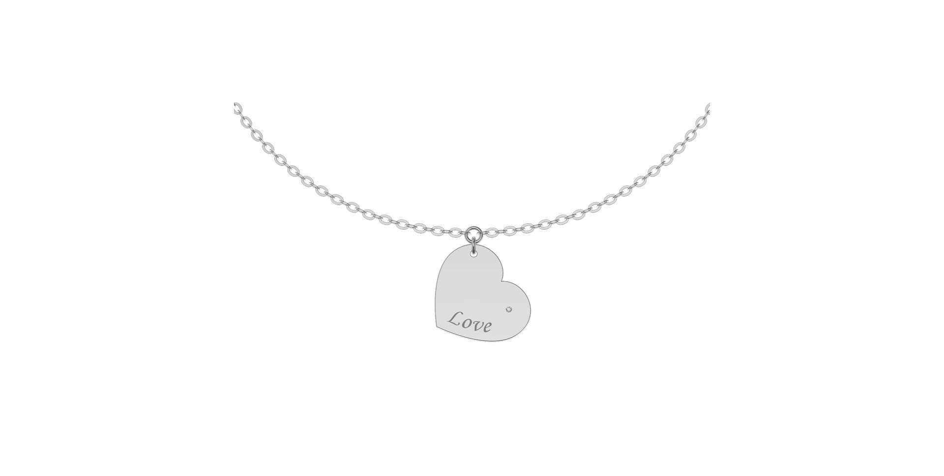 Náramok s diamantom Amour Heart