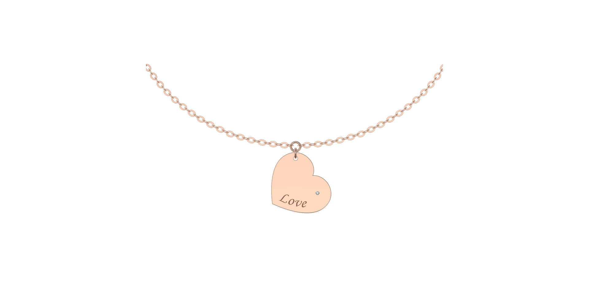 Náramok s diamantom Amour Heart