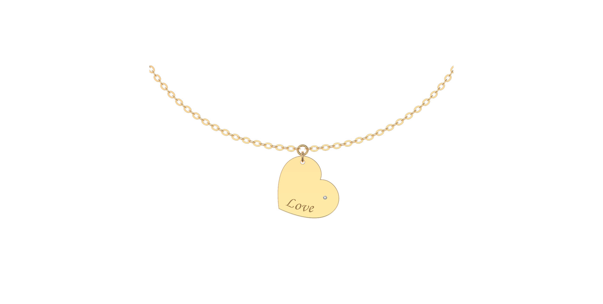 Náramok s diamantom Amour Heart