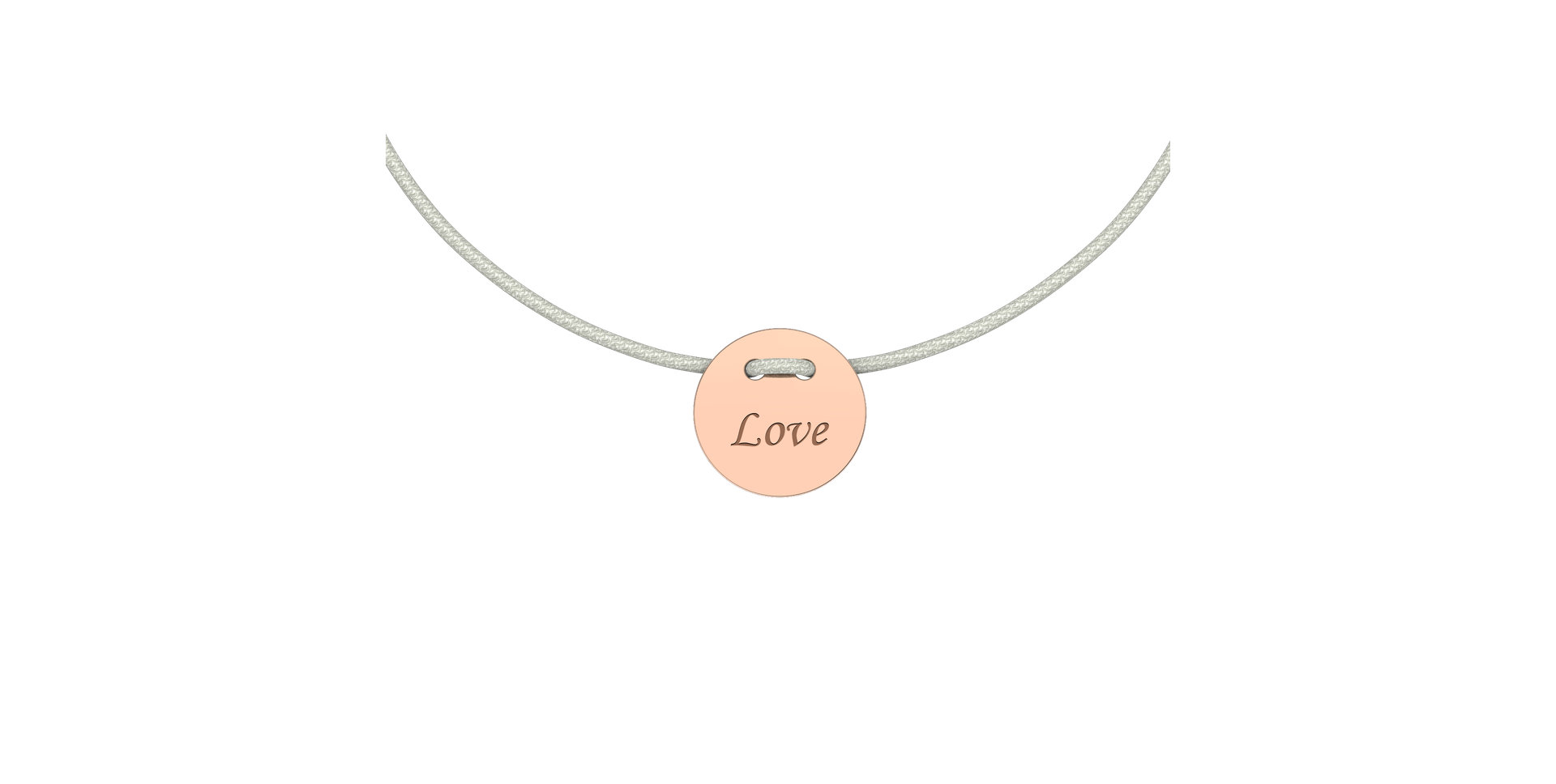 Diamantový náramok so šnúrkou Love