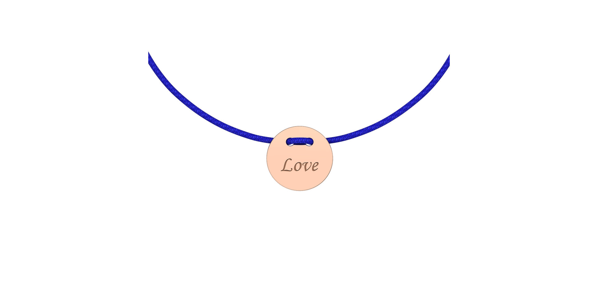 Diamantový náramok so šnúrkou Love