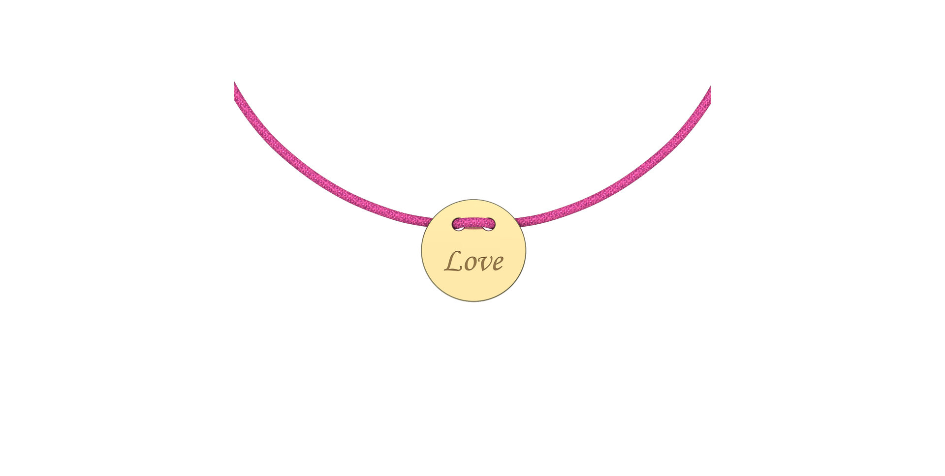 Diamantový náramok so šnúrkou Love