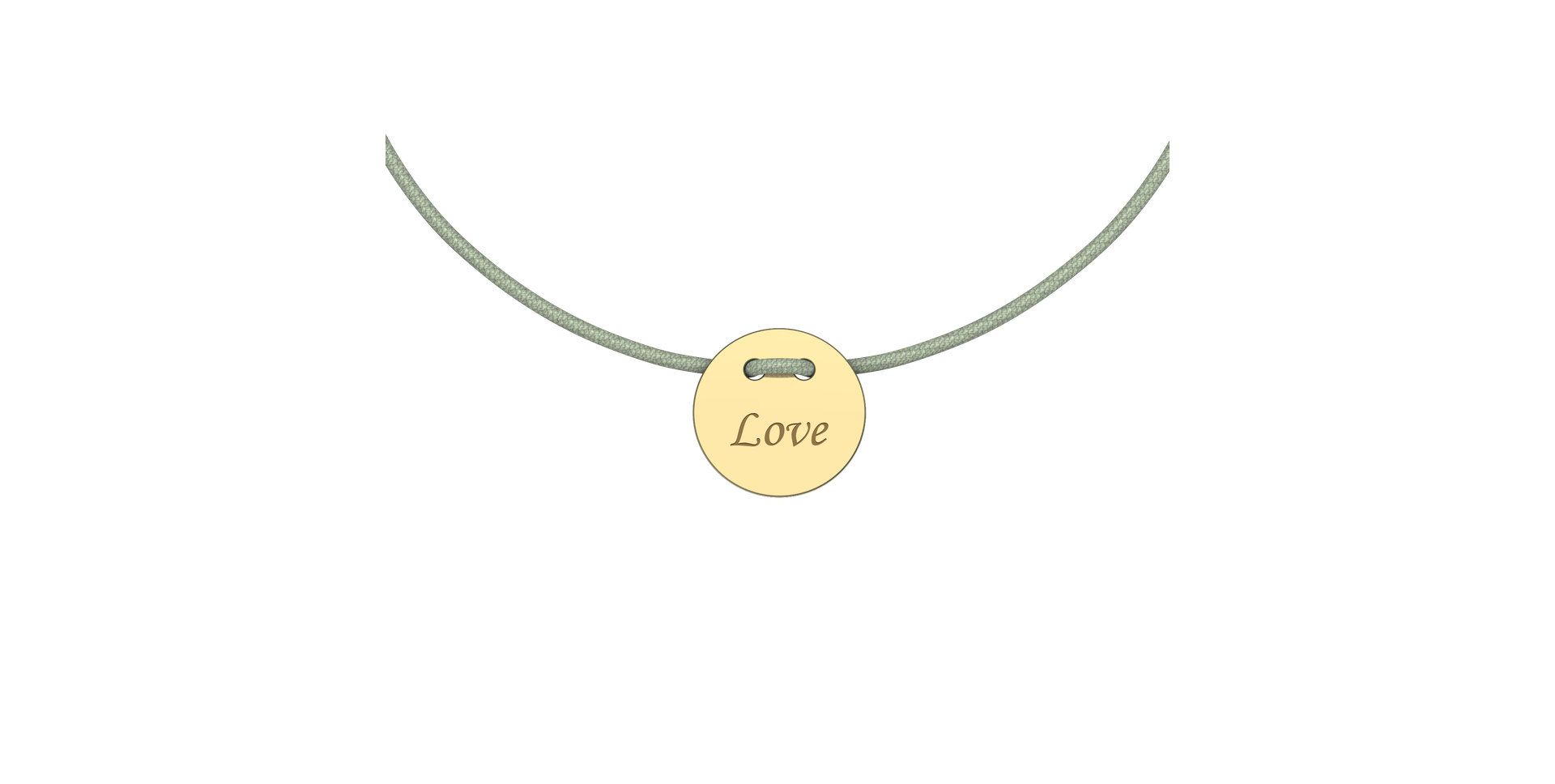 Diamantový náramok so šnúrkou Love