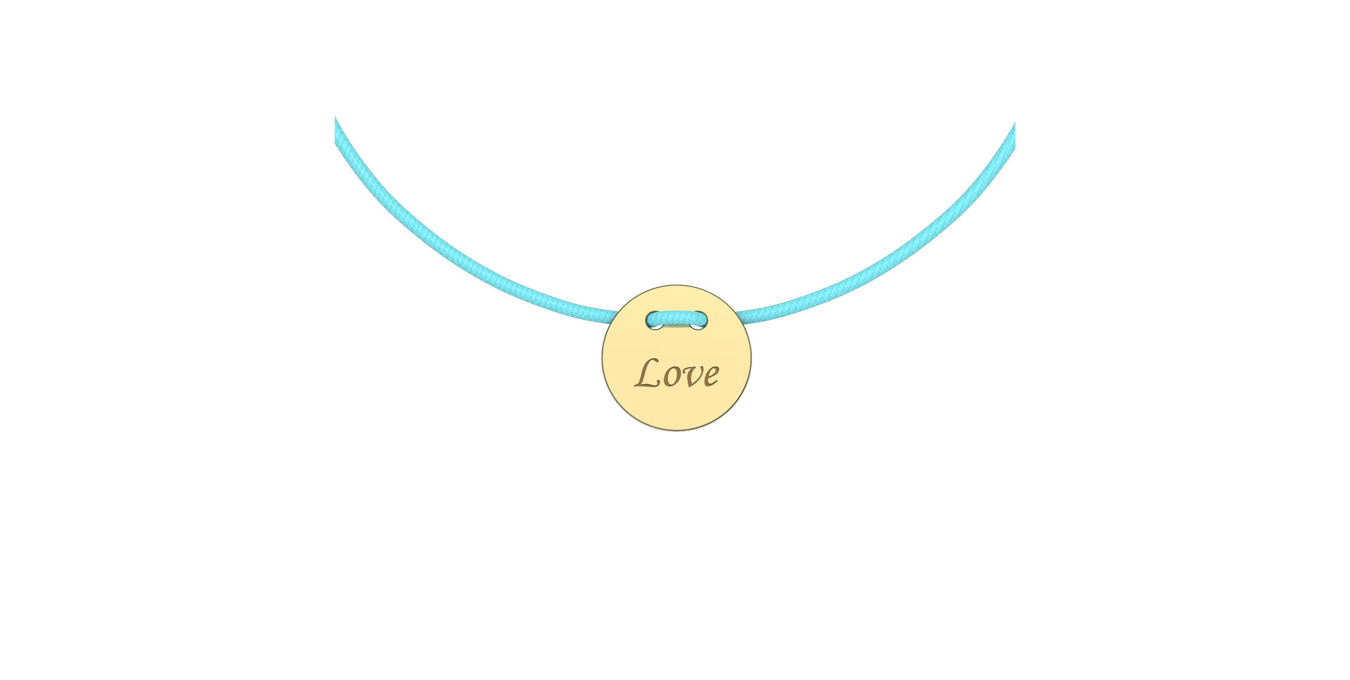 Diamantový náramok so šnúrkou Love