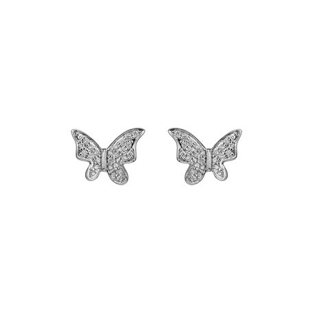 Náušnice s diamantmi Magic Butterfly