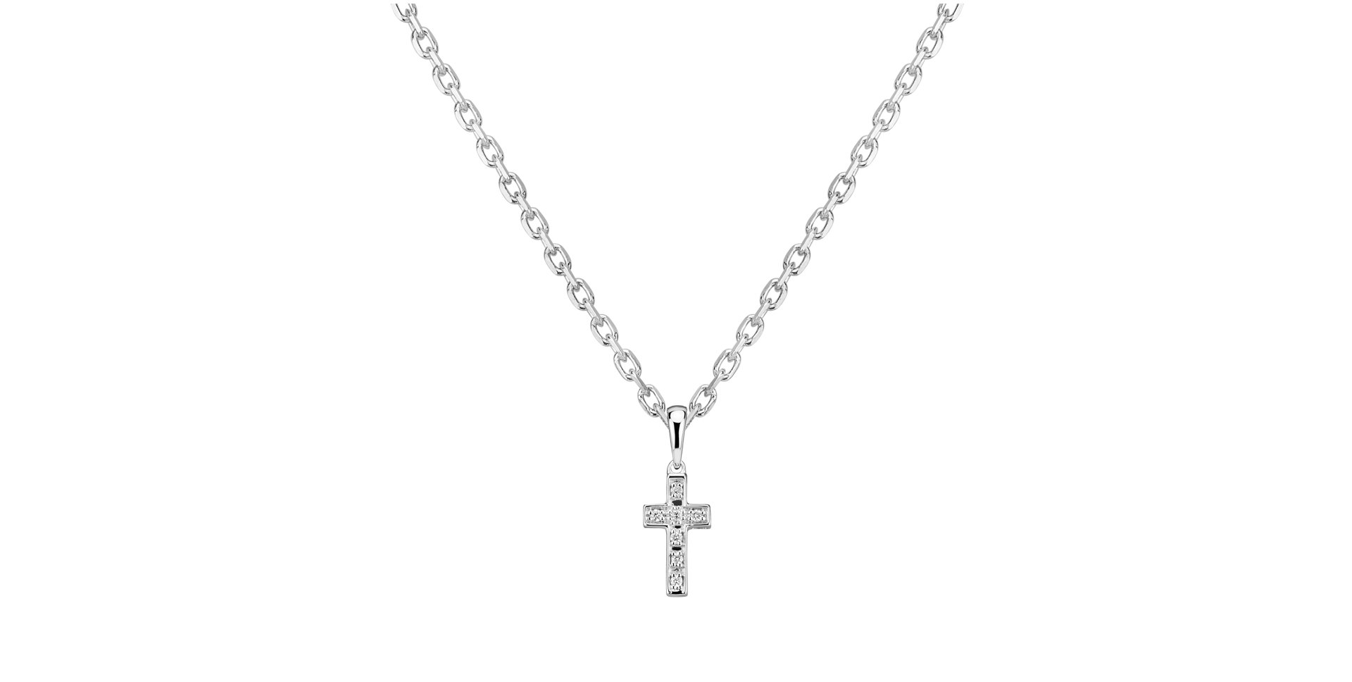 Prívesok s diamantmi Small Cross