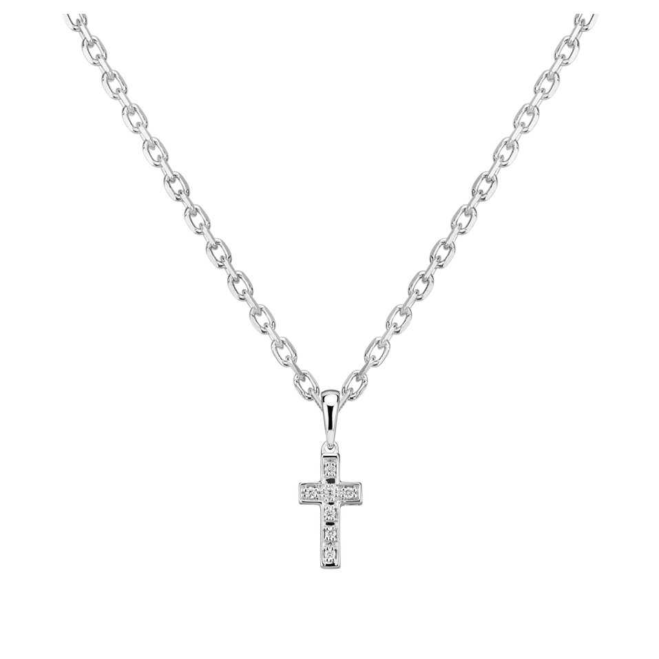 Prívesok s diamantmi Small Cross
