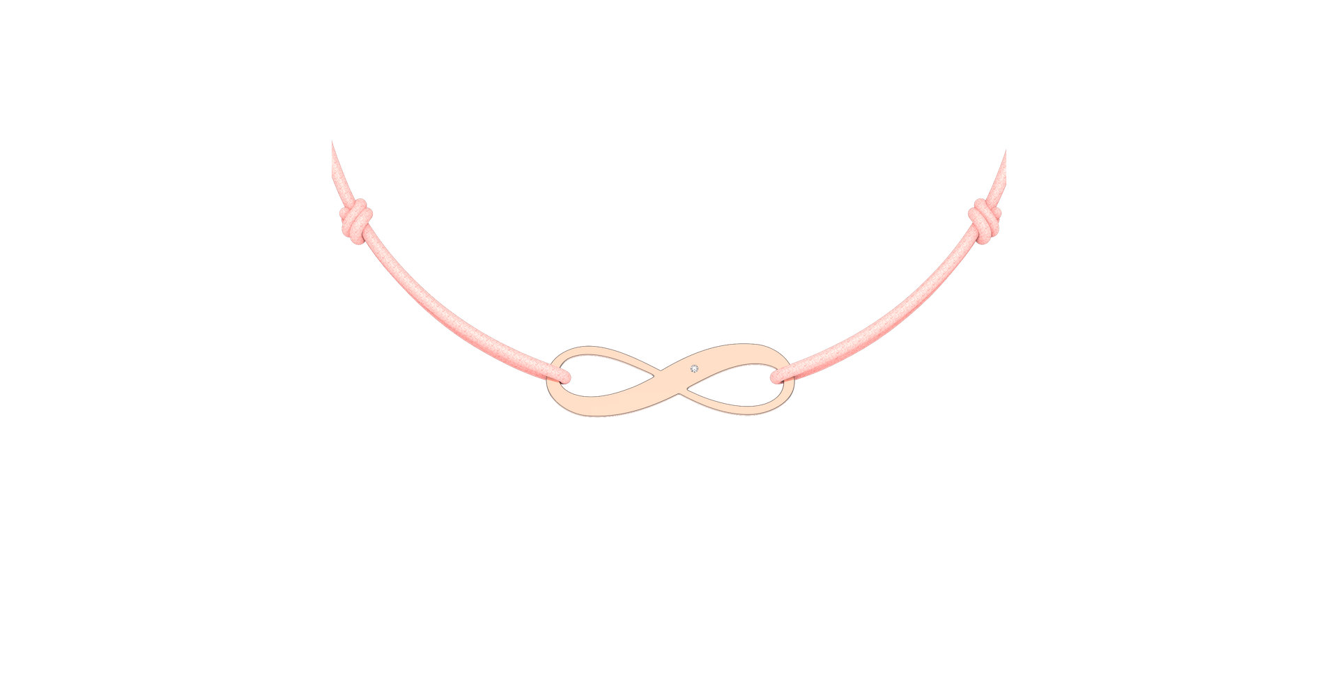 Diamantový náramok so šnúrkou Infinity