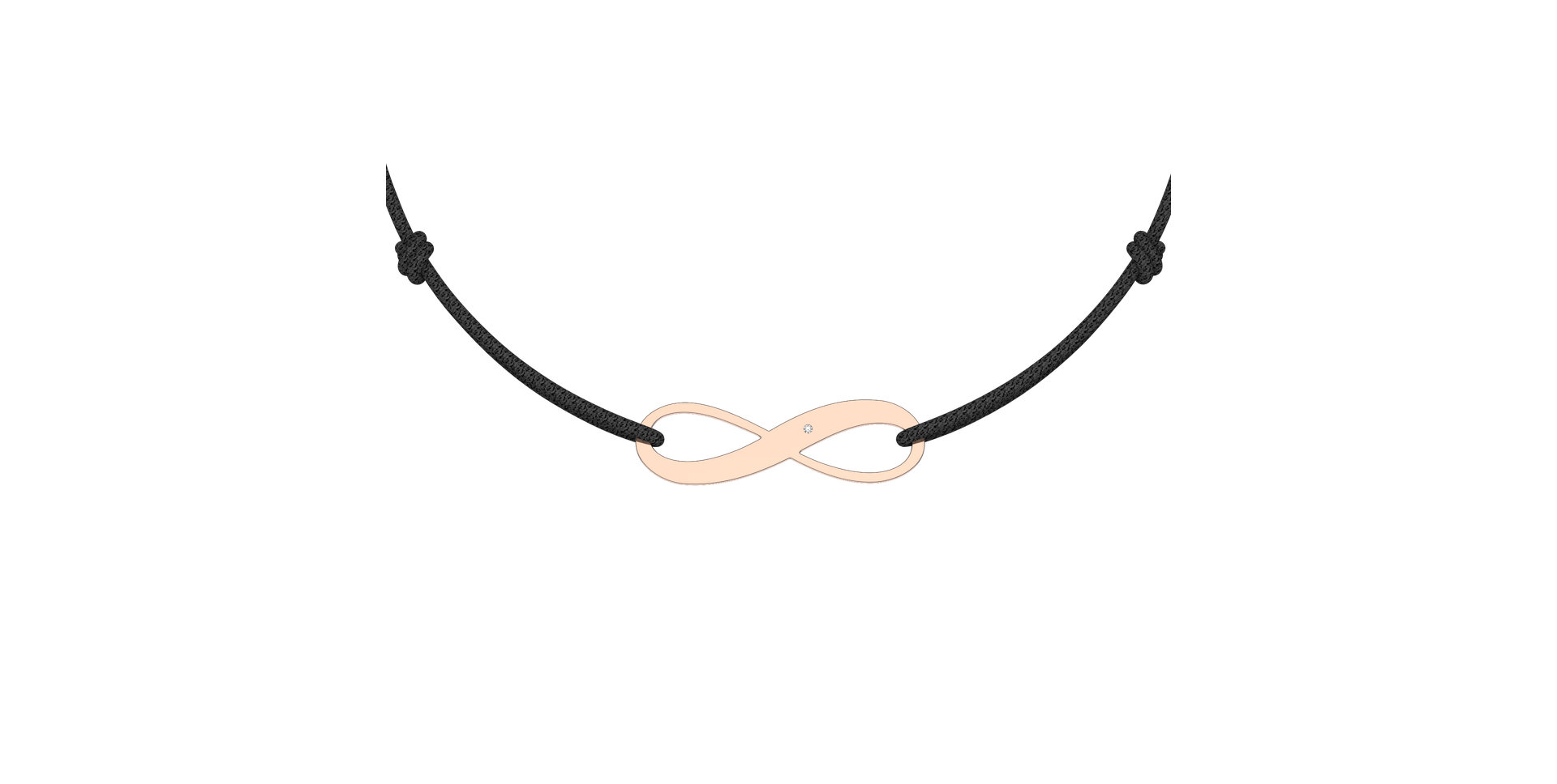 Diamantový náramok so šnúrkou Infinity