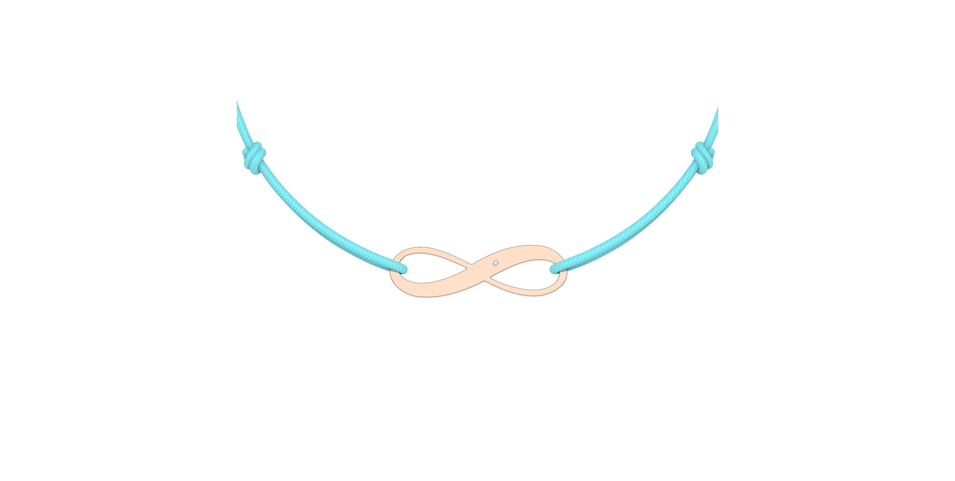 Diamantový náramok so šnúrkou Infinity