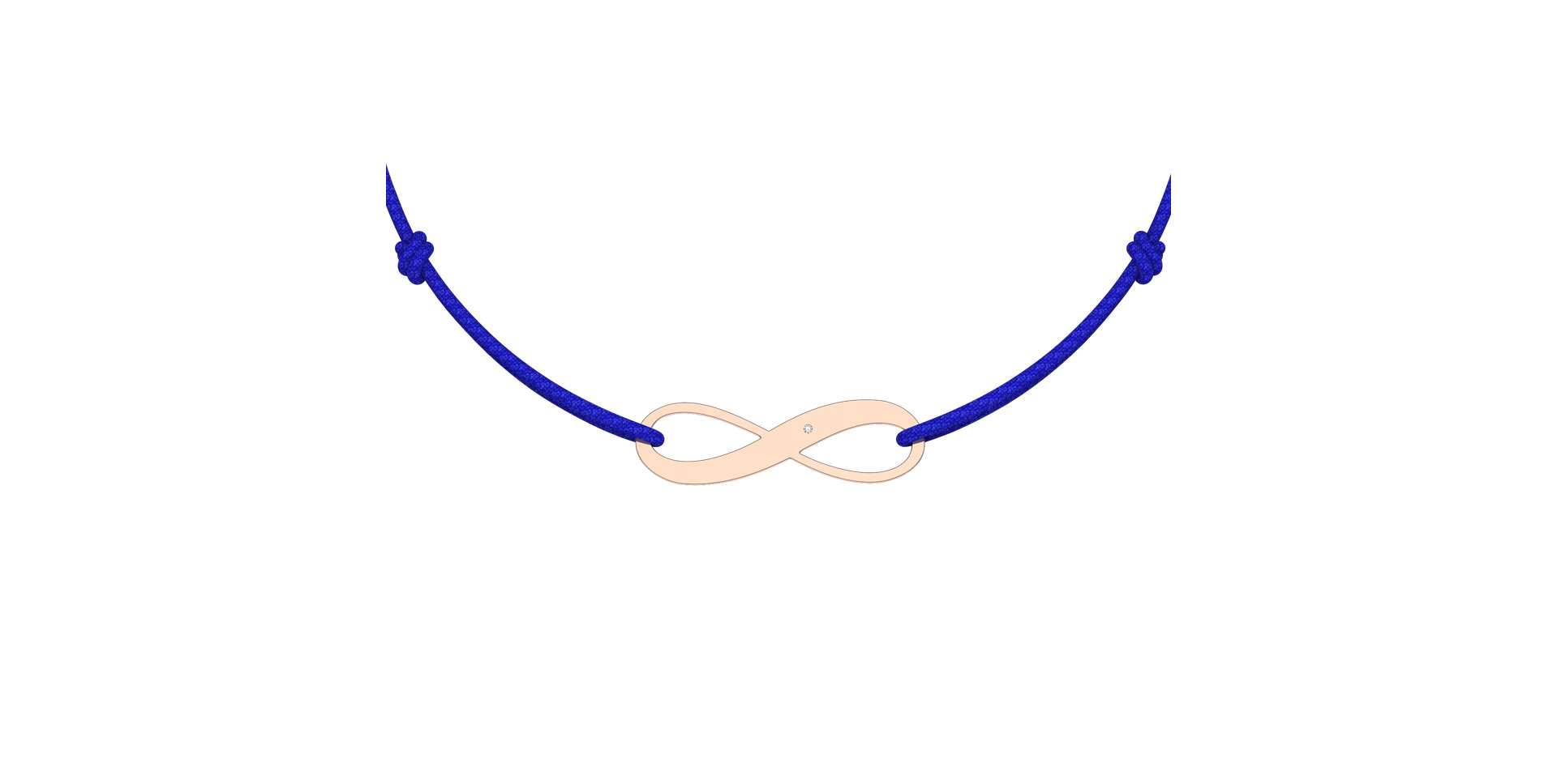 Diamantový náramok so šnúrkou Infinity