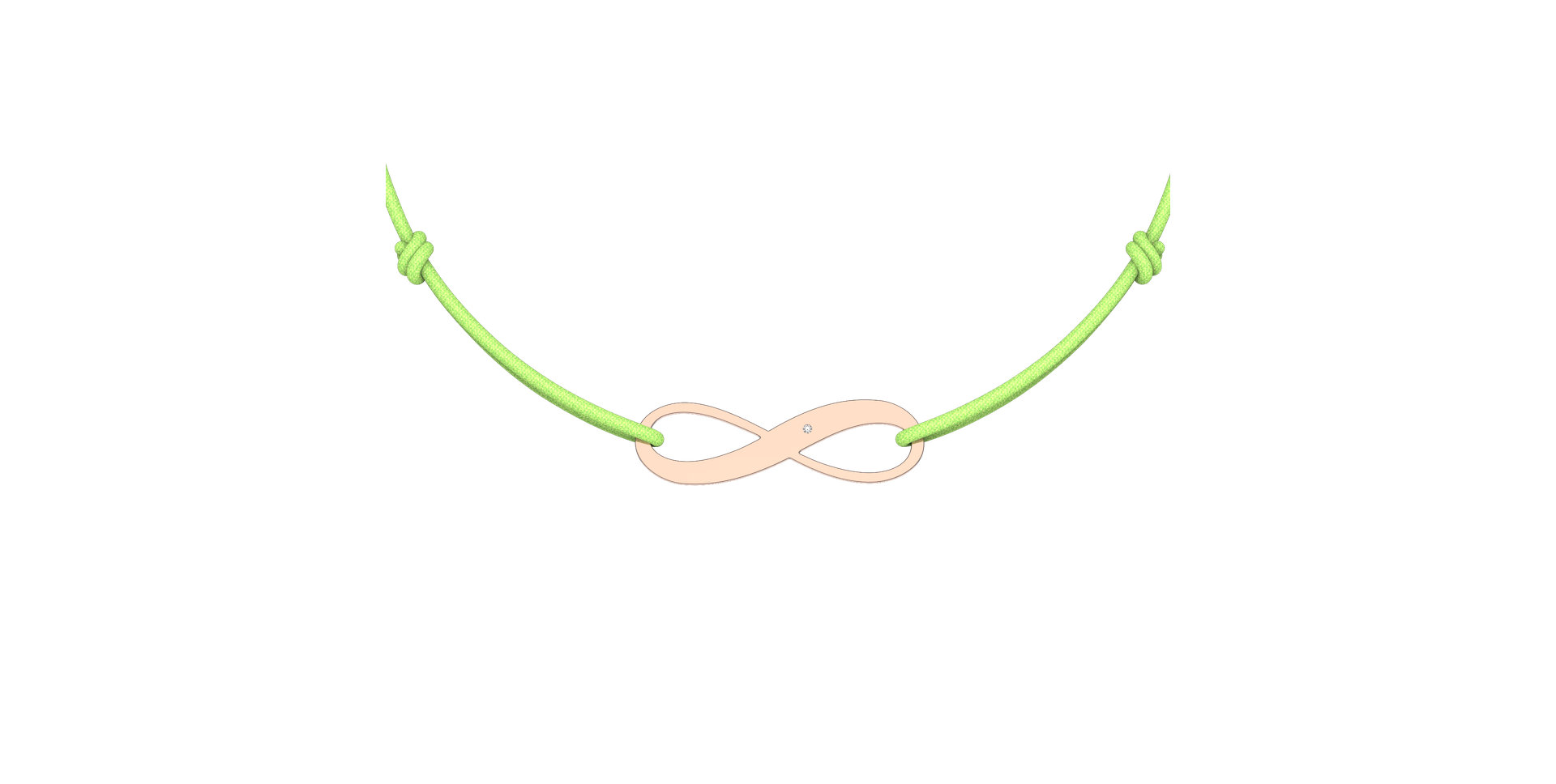 Diamantový náramok so šnúrkou Infinity