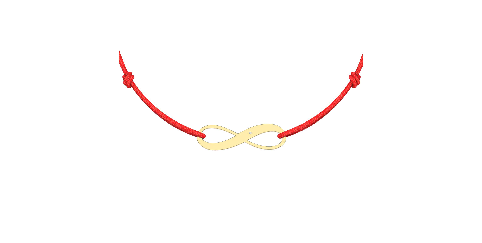 Diamantový náramok so šnúrkou Infinity